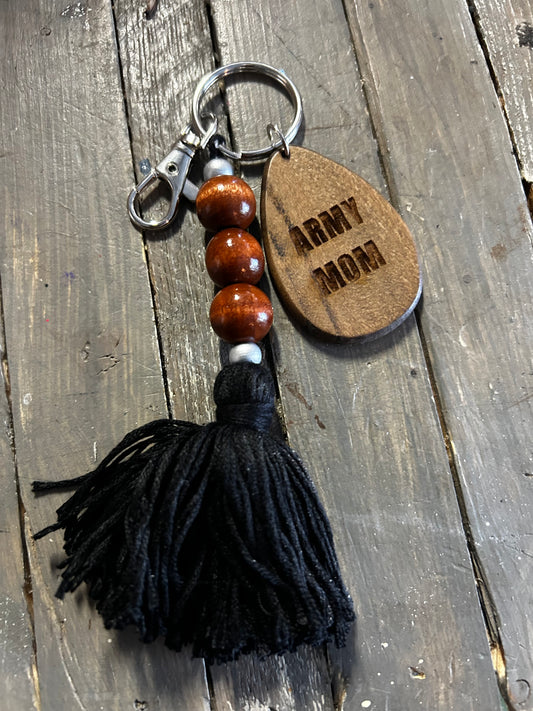 Personalized Military Tassel Keychain