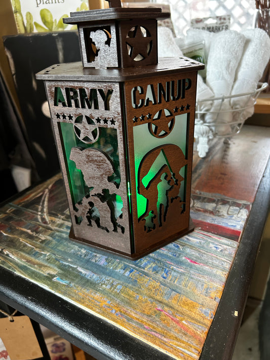 Personalized Wooden Forge Lantern