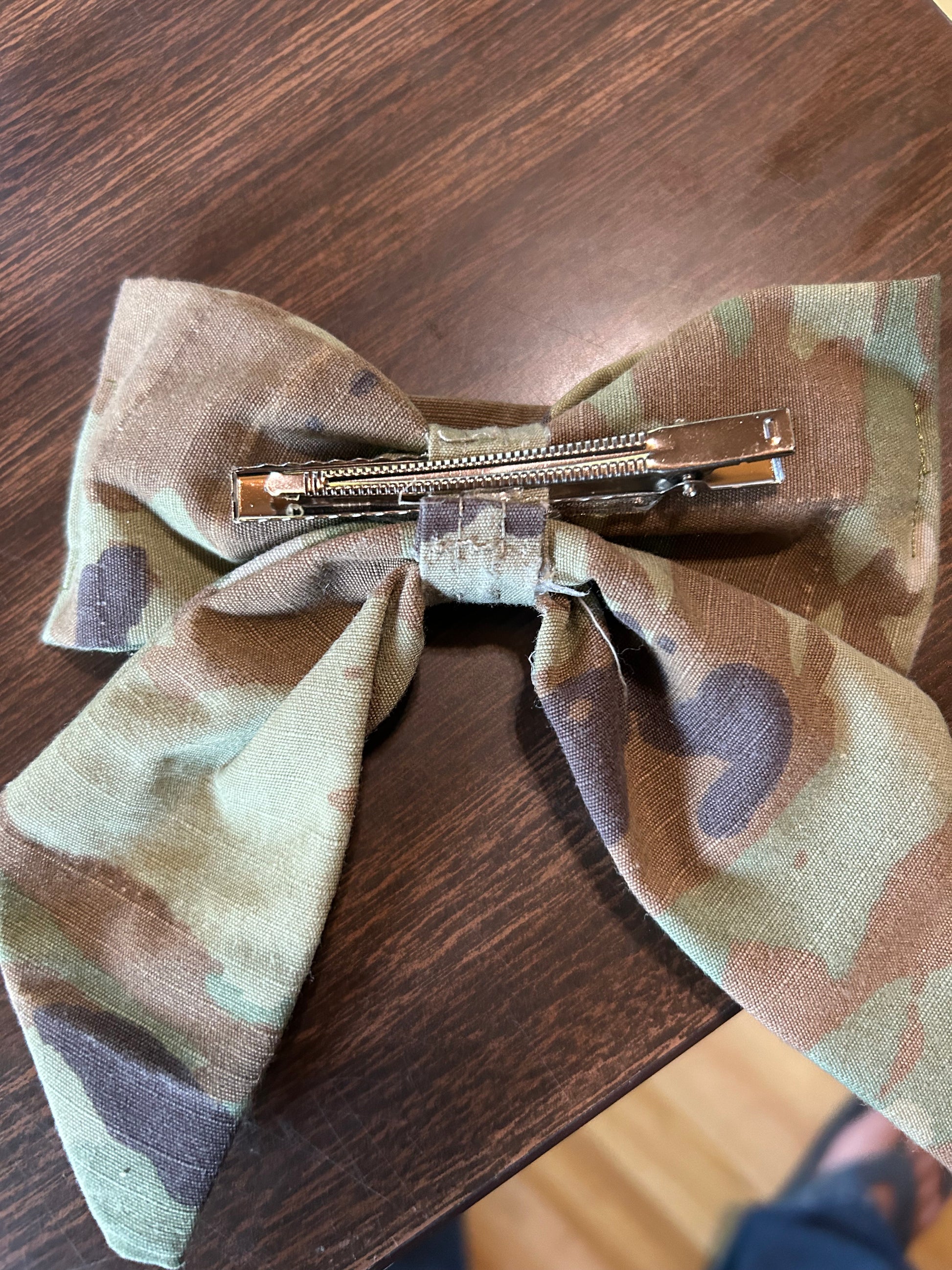 Personalized Sailor's Bow - Army Uniform Keepsake | Honor Barn Personalized Sailor's Bow - Army Uniform Keepsake | Honor Barn
